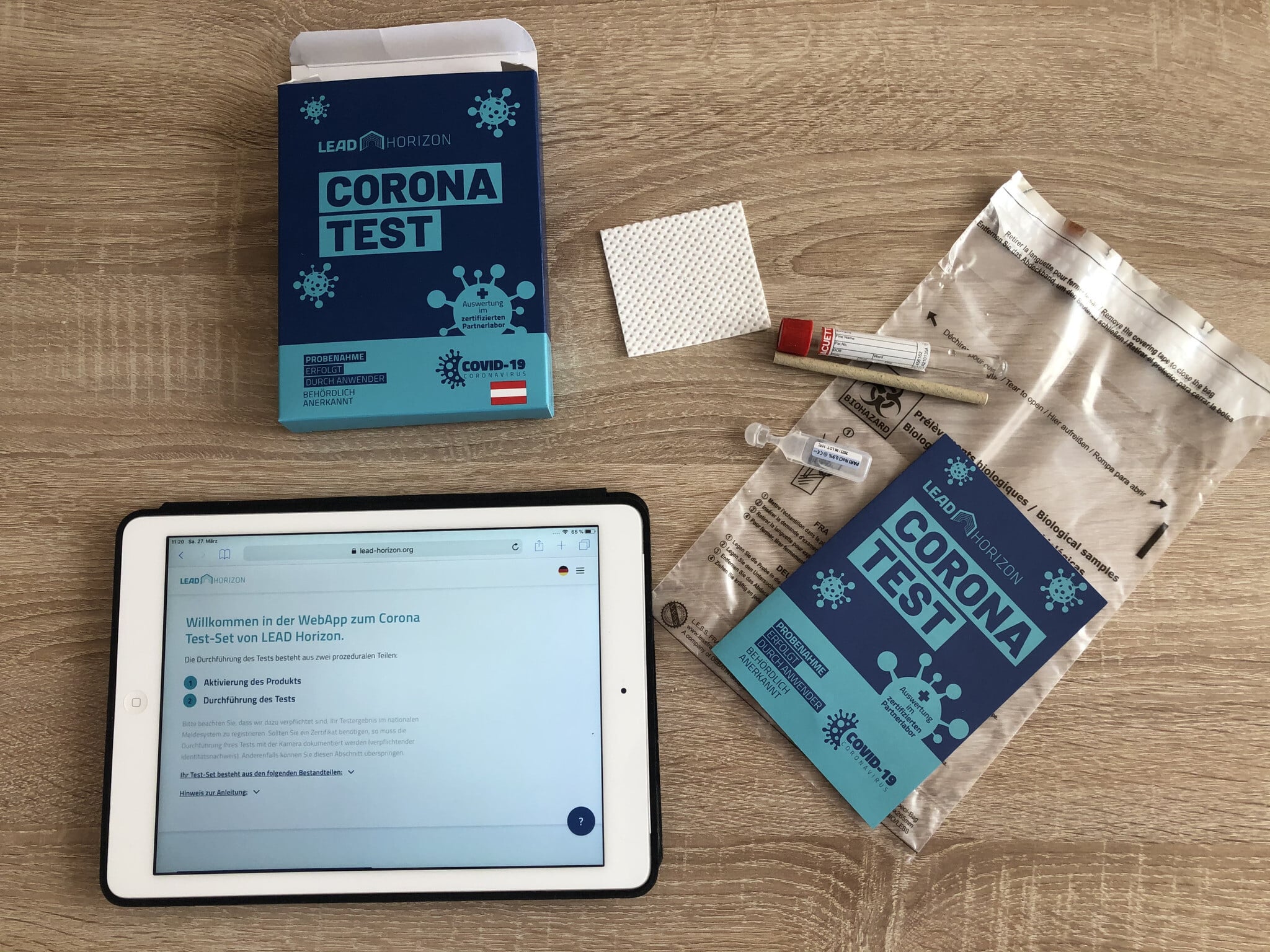 Lead Horizon test kit and web app