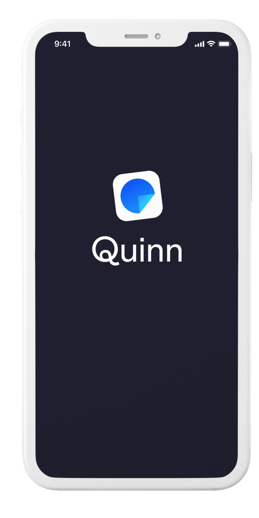 Quinn app start screen